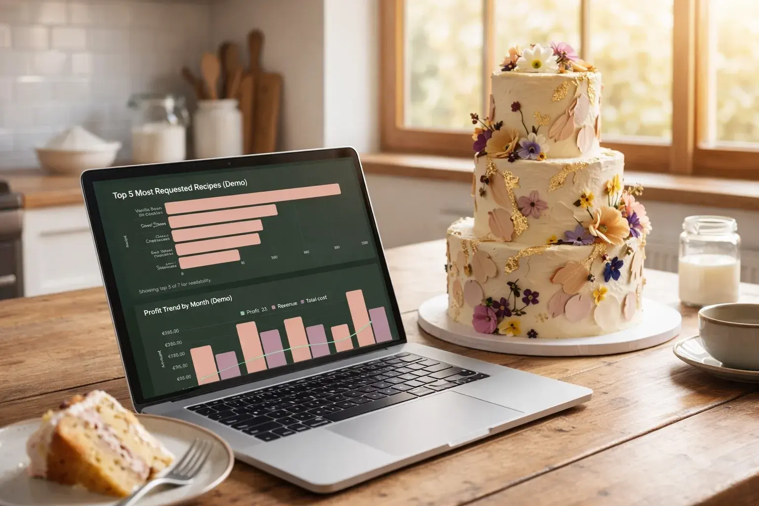 Profitability overview for a bakery order